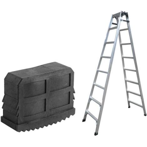 Lot de 2 pieds de rechange en caoutchouc pour échelle – Antidérapants – Dimensions 6 x 4,5 x 2,2 cm – Compatible échelles aluminium (1/5)