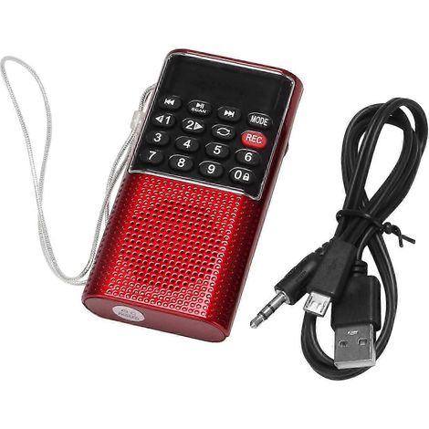 L-328 Mini radio FM portable de poche avec balayage automatique, lecteur MP3 et enregistreur vocal intégré. (1/5)