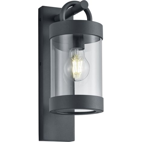 Applique murale extérieure lanterne industrielle anthracite 1xE27 28W CUSTYRA (1/3)