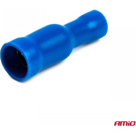 Connecteurs cylindriques ronds femelles isolés 5 mm 1,5-0,25 mm² 15 A 10 pièces AMIO-03075 (1/2)