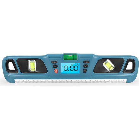 Rapporteur numérique avec écran LCD, niveau magnétique en acier inoxydable, jauge d'angle multifonctionnelle, prend en charge la mesure absolue et relative avec fonction de commutation de l'unité de m (1/5)