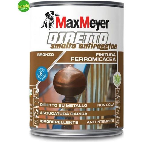 Smalto diretto antiruggine ferromicaceo MaxMeyer bronzo 750 ml