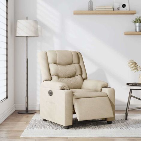 Maison Exclusive - Relaxsessel Elektrisch Creme Stoff