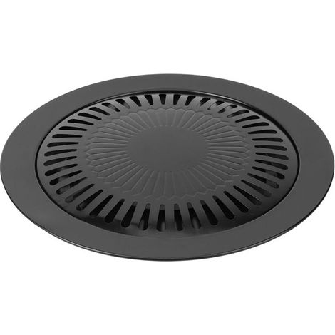Plaque de cuisson pour barbecue coréenne ronde antiadhésive Ensemble de plaques de cuisson en fer Accessoire de cuisine pour (1/5)