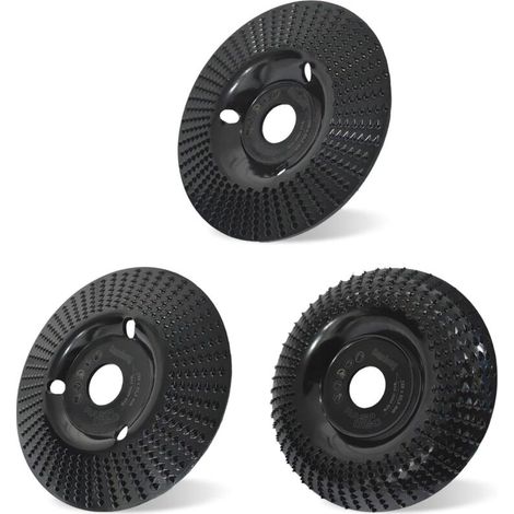 Disque Bois Meuleuse 125mm Disque de Sculpture Sur Bois, 3 Pièces Disques de Meulage pour Façonner, Meuler et couper. Roues pour Meuleuse d'angle