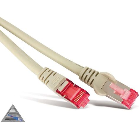 Câble de raccordement S-IMPULS CAT.6a, sans halogène, certifié GHMT, 7,5 m, gris