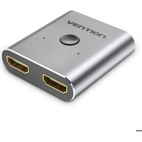 Commutateur HDMI - 2 Entrées 1 Sortie - 4K 60Hz - Compatible PS5 Xbox Switch Roku Fire Stick - Bidirectionnel - Aluminium - 1 Pièce (1/4)