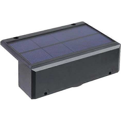 Lampe murale solaire RGB/éclairage chaud, étanche, haute luminosité, pour jardin, cour, balcon, clôture, garage, porche, 2 pièces ( ) (1/2)