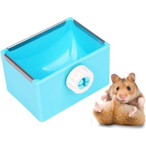 Rabbit Bowl Hay Rack Pet Rabbit Feeder Bowls Rabbit Hay Holder Rabbit Food Dispenser Blue (1/5)