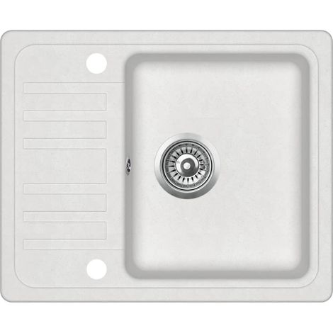 Fregadero de cocina 57,5 x 46 cm granito blanco 020002346 (1/4)