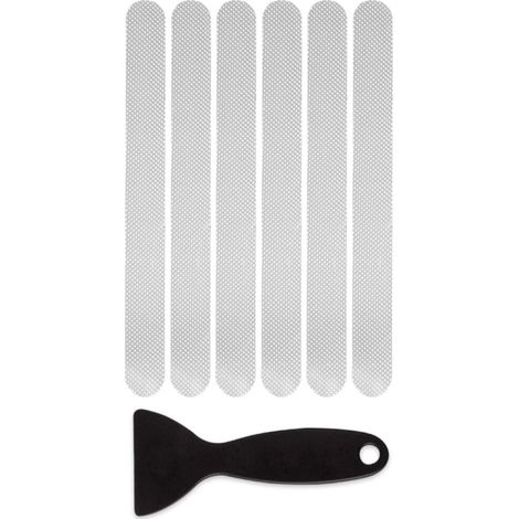 (Claire) Lot de 24 bandes adhésives antidérapantes pour baignoire avec grattoir de qualité supérieure