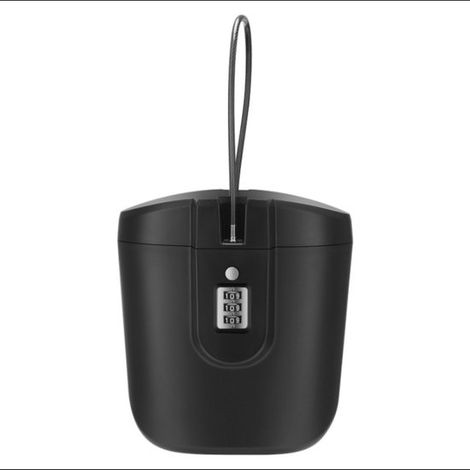 Mini boîte de chiffrement portable - Coffret de rangement sécurisé pour une utilisation intérieure et extérieure, idéal pour les voyages (noir) (1/5)