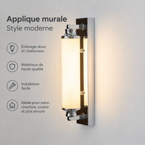 Applique Murale Rétro Bauhaus Tableau Miroir Acrylique L30 cm Lumière Neutre 52 × 52 × 12 cm 2,5 kg – Livraison gratuite (1/5)