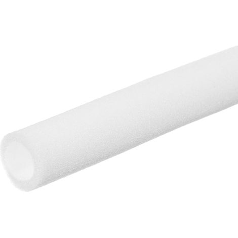 Foam Pipe Insulation Pipe, Thermal Protection Foam Pipe Outer Shell For Pipes 1-1/8" (28mm) DI x 1-1/2" (38mm) DE x 6.6 Feet, White (1/5)