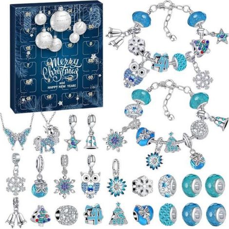 Calendrier de l'Avent 24 Jours - Thème Bijoux - Décoratif et Réutilisable - Pour Femmes et Filles - Version 2025