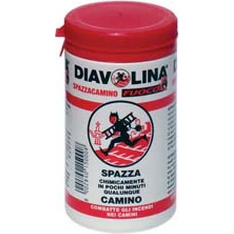 12PZ DIAVOLINA POLVERE SPAZZACAMINO - barattolo gr.270