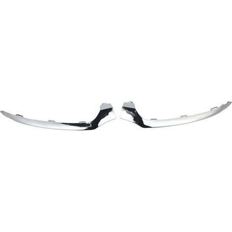 Eosnow Garniture inférieure de pare-chocs avant chromée, 2 pièces, remplacement 2058851374 pour Benz classe C W205 C205 A205 S205
