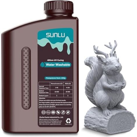 Sunlu Lavable con Agua Gris 1 kg (1/4)
