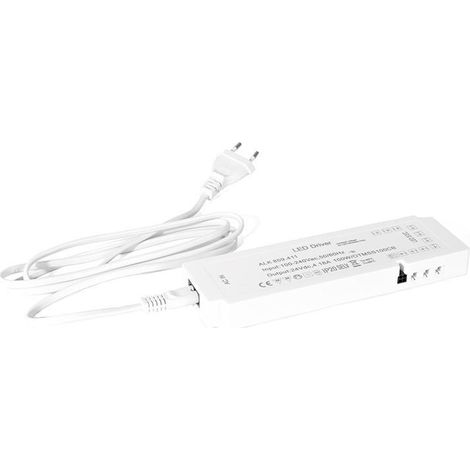 transformador led de 10 vías. 100w. 24v dc. ip20. plástico. 240v ac (1/3)