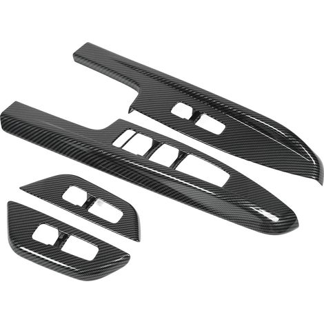 4 Garnitures de Panneau de Porte en Fibre de Carbone, Cache Lève-Vitre pour Kia Carnival KA4 2021 et Modèles Ultérieurs (1/5)