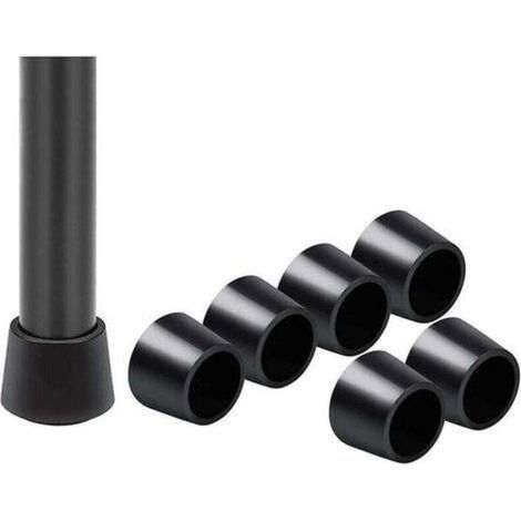 16 Paquet Embouts de protection de chaise, Embout pied de chaise Caoutchouc pied de chaise Protection Embouts, Diamètre intérieur - 7/8 pouce / 22 mm, noir (1/4)