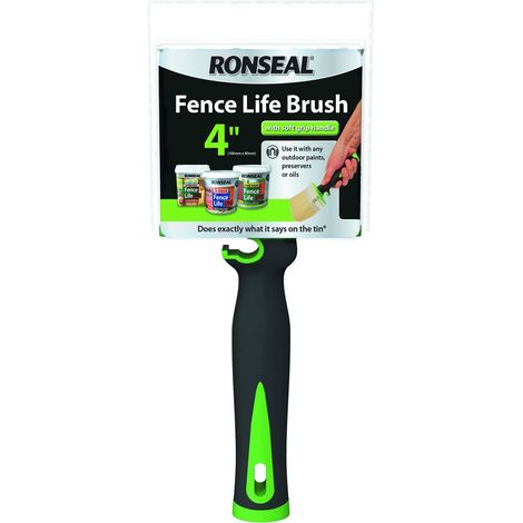 Ronseal 37076 Soft Grip Fence Life Brush 100 x 40mm RSLFLBRUSH