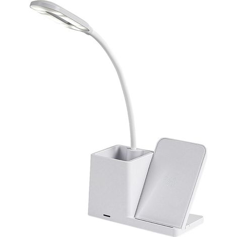 Lampada scrivania LED bianca dimmerabile Qi Cerie Rabalux (1/5)