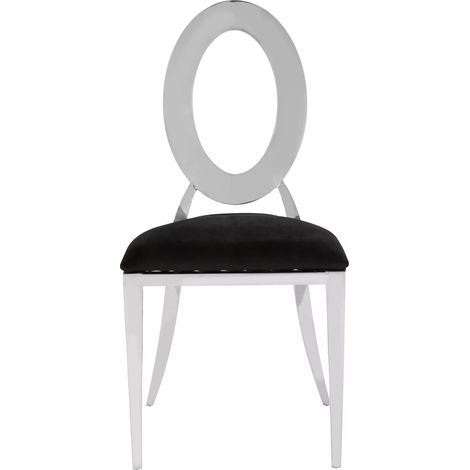 Interiors by Premier Silver Frame Dining Chair, Backrest Indoor Velvet Chair, Easy to Clean Bedroom Velvet Chair (1/5)