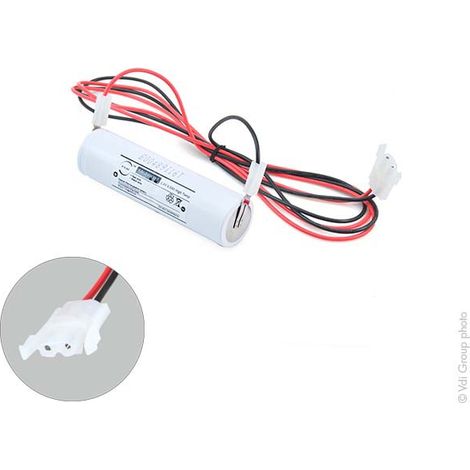 NX - Batterie eclairage secours 2xD ST4 + AMP 2.4V 4Ah