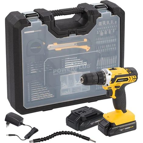 Akku-Bohrschrauber powerplus powx00830 20V 134 Zubehör