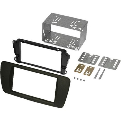 Kit Facade Autoradio KA255E compatible avec Seat Ibiza 08-15 noir azabache 2Din