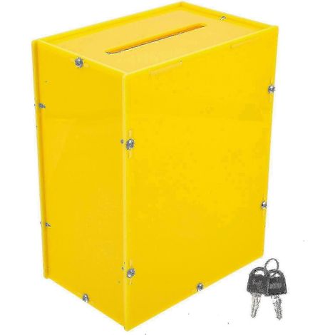 Urne Boîte De Vote En Acrylique Boîte À Suggestion Boîte De Vote Murale Avec Fente Et Serrure 2025 (1/2)