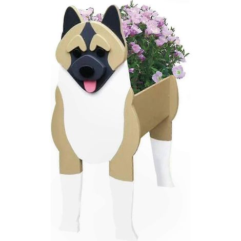 Jardinières créatives en forme de chien pour la décoration de la maison et du bureau, parfaites pour le jardin et la cour, avec un montage facile. (1/4)