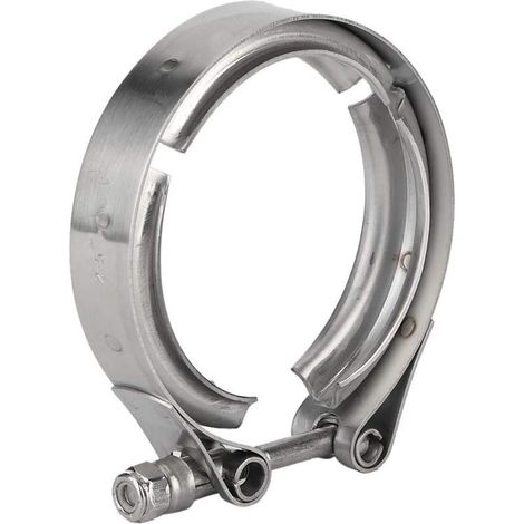 Turbo Exhaust Clamp, Universal Stainless Steel 2.5 inch 63mm Auto V Band Turbo Downpipe Exhaust Clamp M6 Screw (1/5)