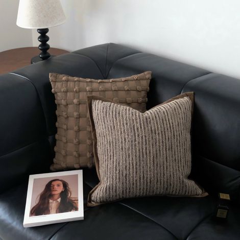 BEBUSINGOTO 2er-Set Dekokissenbezüge für Sofa, Garten und Terrasse, 45 x 45 cm, Stil 2. (1/5)