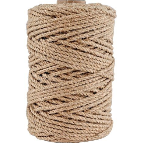 Juteschnur – 100 m – Natur – 4 mm – Stark – Gartenbastelverpackung (1/5)