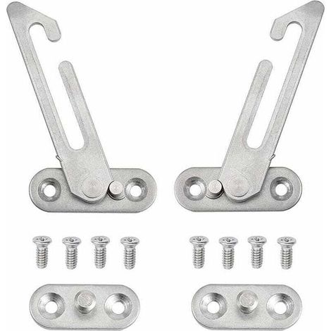 Set of 2 UPVC window restrictors - Made of 304 stainless steel - With screws - For left and right-handed windows (1/4)