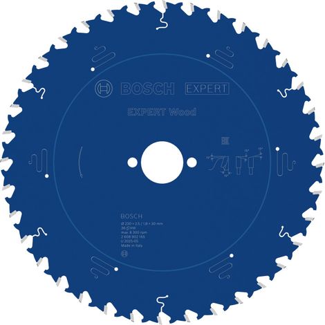 BOSCH Lame de scie à onglets bois Expert for Wood - 230 mm - 36 dents - 2.5mm x 30 mm (1/3)