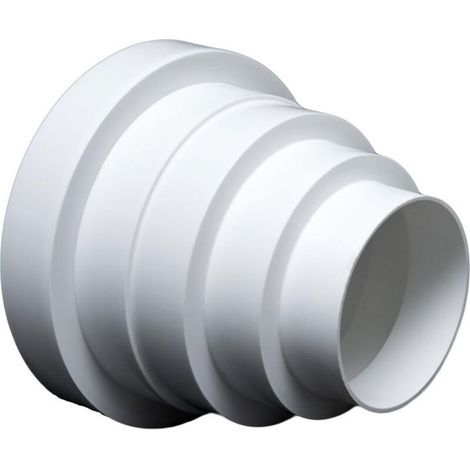 Réducteur rond VMC 80-150 mm en PVC durable – Montage simple pour ventilation salle de bain et cuisine – Flexible et léger (1/4)