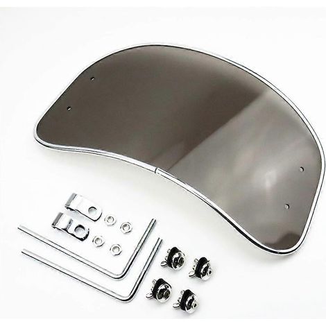 Déflecteur de vent universel pour pare-brise de moto, vélo électrique, scooter, tricycle, aileron court, 2 couleurs : fumé (1/5)