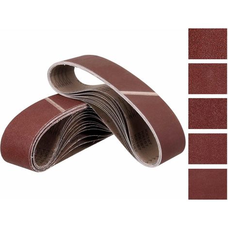 22 Pcs Bandes Abrasives 100mm x 915mm Pour Ponceuse À Bande (1/5)