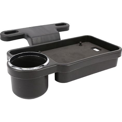 Table pliante de voiture avec porte-gobelet, organisateur d'appui-tête, plateau de rangement arrière, support pour tablette et téléphone. (1/5)