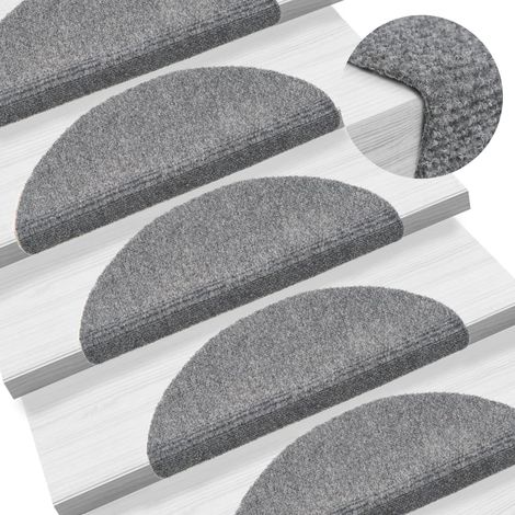 Tapis d'escalier auto-adhésif 15 pcs,Marchettes d'escalier,Protections d'escalier 56x17x3 cm Gris clair DVNEI556387 (1/5)
