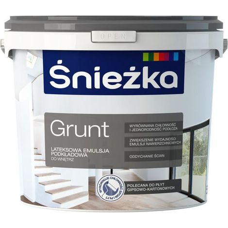 Śnieżka Grunt primer al lattice per interni, emulsione primer 5L
