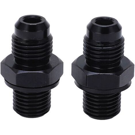 1 paire 6AN-1/4NPS adaptateur de refroidisseur d'huile de Transmission raccord en alliage d'aluminium antirouille noir Type court