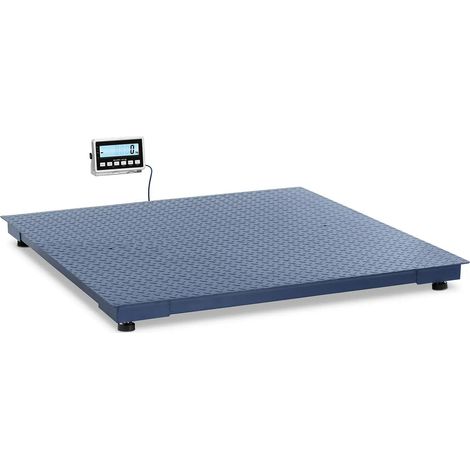 Bilancia da pavimento 3000 kg / 1 kg 150 x 150 cm con display LCD acciaio inox 140008317