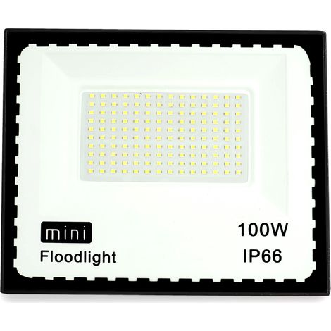 Faro alogeno a LED da 100W, luce bianca fredda 6500K, grado di protezione IP66. (1/5)