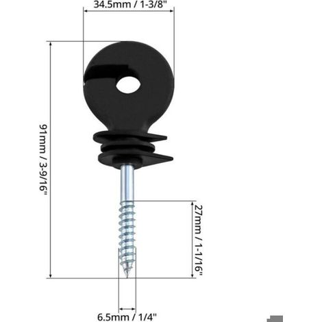 60 Pièces isolateurs annulaires, isolateur cloture electrique, pour cordes, fils et brins. (1/5)
