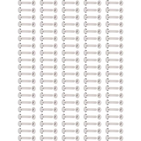 Jeu de 100 rivets à tête ronde plate en acier inoxydable 4x25x8,5 mm M3 pour garde-corps (1/5)