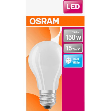 OSRAM HOMELIGHTING 4058075305038 LED EEK D (A - G) E27 Glühlampenform 17 W = 150 W Kaltweiß (Ø x L)